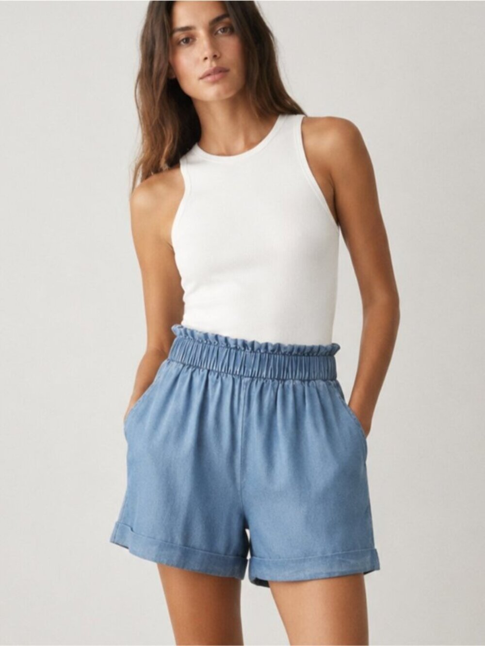 NWT Vero Moda Harper Pull On Frill Shorts